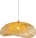 Merkloos B·LED BARCELONA LED BarcelonaLed Hanglamp, natuurlijk wilgenhout, vintage met witte sokkel, E27, rotan scherm, bamboehout, voor eetkamer, keuken, woonkamer