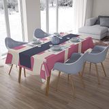 Bonamaison Tafelkleed, Anti-Mold, Sneldrogend, Waterdicht, 100% Polyester Tafellaken, Willekeurig patroon, 140 x 200 Cm - Ontworpen en Vervaardigd in Turkije