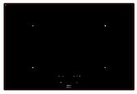 Novy 1755 Inductiekookplaat - Zwart - 4 Zones - Ingebouwd