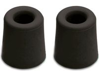Merkloos Dulimex Stoot rubber Deurstopper - 5x - zwart - rubber - 5 x 4 cm