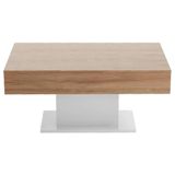VidaXL Salontafel Wit Antiek Eiken 100x65x46 cm