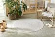 Northrugs Trenzado Rond Buitenkleeft 150 cm Wit/Grijs