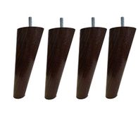 MARGOT Vintage passer Set van 4 mahoniehouten bedpoten, hoogte 17 cm