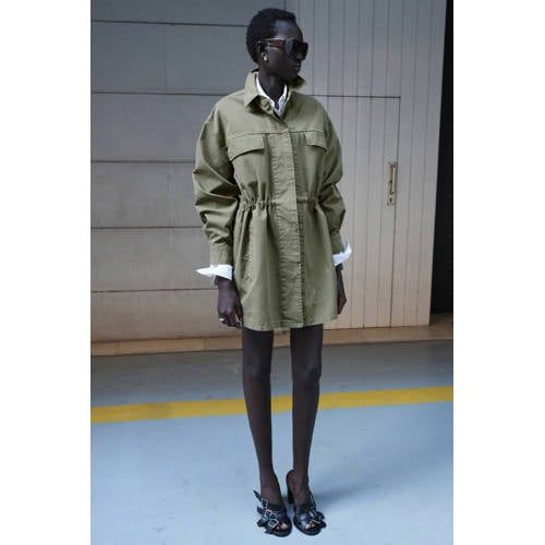 Mango Denim Parka Lichtkaki