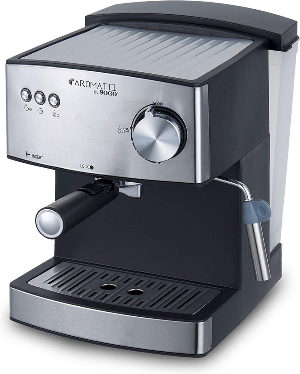 Sogo - 5665 - Espressomachine Aromatti - 15 Bar - Espresso, Latte Macchiato & Cappuccino - 850 Watt