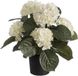 Louis Maes Kunstplant - 4x stuks - Hortensia hydrangea - wit - in pot - 44 cm - met bloemen