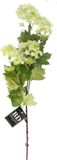 Bellatio Design Kunstbloem Viburnum / Sneeuwbal - 88 cm - groen - losse steel - kunst zijdebloemen