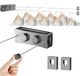 Sèche-linge extensible 5 mètres montage mural acier inoxydable gain de place pliable matériau premium corde à linge