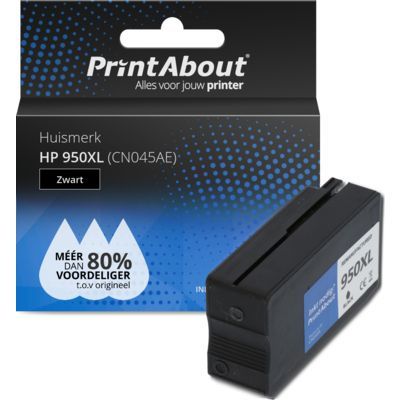 PrintAbout Huismerk 950XL (CN045AE) Zwart | Compatibel met HP | XL