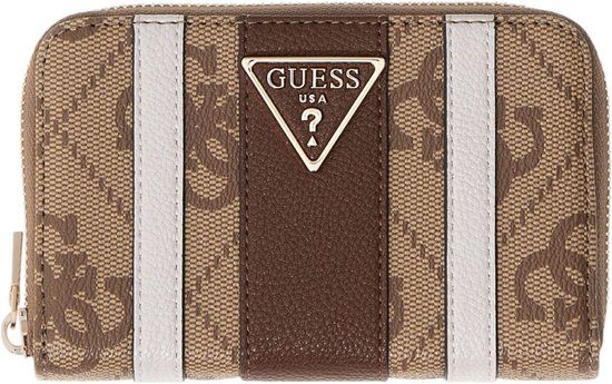 GUESS Laurel II SLG Zip Around Wallet Latte Logo / Brown