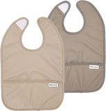 Meyco Slab Met Opvangbak - 2 Stuks - Dark Taupe / Taupe