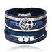 Deja Jewels Blauwe dames armband Ibiza stijl met kralen en levensboom