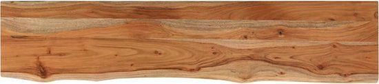 VidaXL Wandschap, rechthoekig, natuurlijke rand, 90 x 20 x 2,5 cm, acaciahout