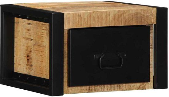 vidaXL Nachtkastjes 2 stuks 40x35x25 cm massief ruw mangohout