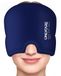 ONLYCARE Migrainemasker, upgraded migraine koelmasker, slaapmasker, koelmuts, koelmuts, 360° gel surround koelpads ter verlichting van migraine, hoofdpijn, nachtblauw