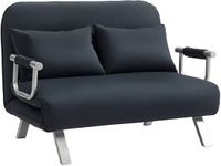 HOMCOM Slaapbank 2-zits Zwart