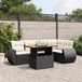 Maison Exclusive - Ensemble de meubles de jardin 6 pièces avec canapé et coussins, noir, en polyrotin