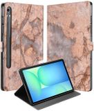 B2Ctelecom Book Case voor Samsung Galaxy Tab S10 FE | Tab S9 FE Tablet Hoesje Marmer Oranje met Standaard