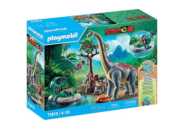 PLAYMOBIL Dinos Brachiosaurus met hovercraft 71819