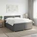vidaXL Boxspringbed met matras, donkergrijs, 140 x 190 cm, stof
