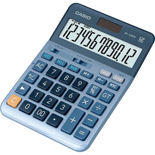 Casio DF-120EM Desktop Calculator - Blue