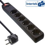 InLine 16461P power uitbreiding 1,5 m 6 AC-uitgang(en) Zwart