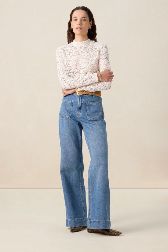 Sissy-Boy Witte kanten top