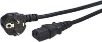Amazon Basics Stroomkabel, universeel, 18 AWG, 1 mm diameter, CEE 7/7 naar IEC320C13, zwart