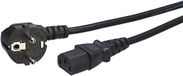 Amazon Basics Stroomkabel, universeel, 18 AWG, 1 mm diameter, CEE 7/7 naar IEC320C13, zwart