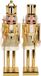 Christmas Decoration Notenkraker decoratie figuur beelden - set 2x st - 60 cm - goud - kunststof