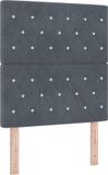 vidaXL Boxspringbed met matras Donkergrijs 80 x 200 cm Fluweel