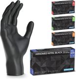 ARNOWA Disposable Gloves Black Extra Strong XL