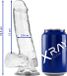 X International Dreamlove S.A. Xray Clear Cock With Balls Dildo met Zuignap - Transparante Siliconen - 18.5 x 3.8cm