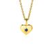 Zinzi SEPTEMBER hanger 12mm gold plated hart geboortesteen saffier blauw zirconia (zonder collier)
