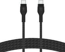 Belkin Cbl Si tress' USB-C X2 2M NoiBelkin Cbl Siliconen tress' US