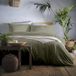 Appletree - Donkergroen beddengoed - Super King Size (260 x 220 cm) - Kaki groen - Zacht en luxueus beddengoed van 100% katoen - Bosgroen dekbedovertrek - Hotel beddengoed stijl