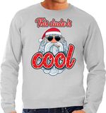 Bellatio Decorations Shoppartners Bv Foute Kersttrui / sweater - Stoere kerstman - this dude is cool - grijs voor heren - kerstkleding / kerst outfit S