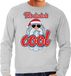 Bellatio Decorations Shoppartners Bv Foute Kersttrui / sweater - Stoere kerstman - this dude is cool - grijs voor heren - kerstkleding / kerst outfit S