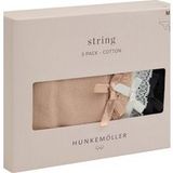 Hunkemöller Multipack Katoenen Strings Beige