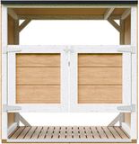 Timbela M980A-HARVEST HONEY - LP SmartSide Kliko ombouw - 2x240L - met deuren - container ombouw hout