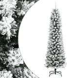 Prolenta Maison Exclusive Kunstkerstboom, slank model met sneeuw, 120 cm, PVC en PE