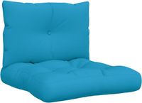 vidaXL Palletkussens 2 st stof lichtblauw