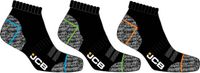 JCB - Zomersokken - Reactive Yarn - Antishock versteviging - Zwart - Maat 44-47 - 9 paar