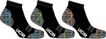 JCB - Zomersokken - Reactive Yarn - Antishock versteviging - Zwart - Maat 44-47 - 9 paar