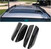 ECOTRIC 4 Stuks Dakdrail End Cover Shell Cap Compatibel met 2003-2009 Toyota 4Runner SW4 N210 Zwarte Dakrail Bar Cover Shell Bescherming