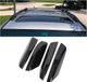 ECOTRIC 4 Stuks Dakdrail End Cover Shell Cap Compatibel met 2003-2009 Toyota 4Runner SW4 N210 Zwarte Dakrail Bar Cover Shell Bescherming