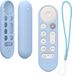 kwmobile hoes geschikt voor Google TV Streamer 4K - Siliconen anti-slip hoes voor afstandsbediening in lichtblauw