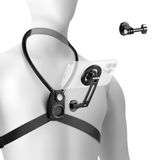 Neewer Magnetische nekhouder voor actiecamera en telefoon, handsfree nekband met borstband, compatibel met GoPro DJI Insta360 iPhone, telefoonhouder voor nekband