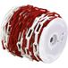 Plastique chaîne sur rouleau - Rouge/blanc