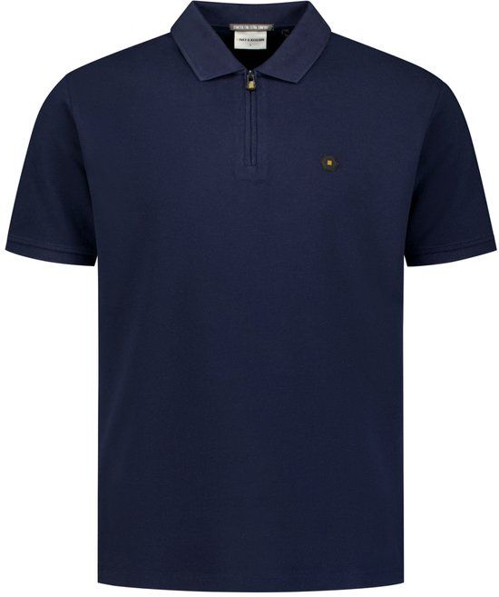 No Excess Polo met halve rits en korte mouwen